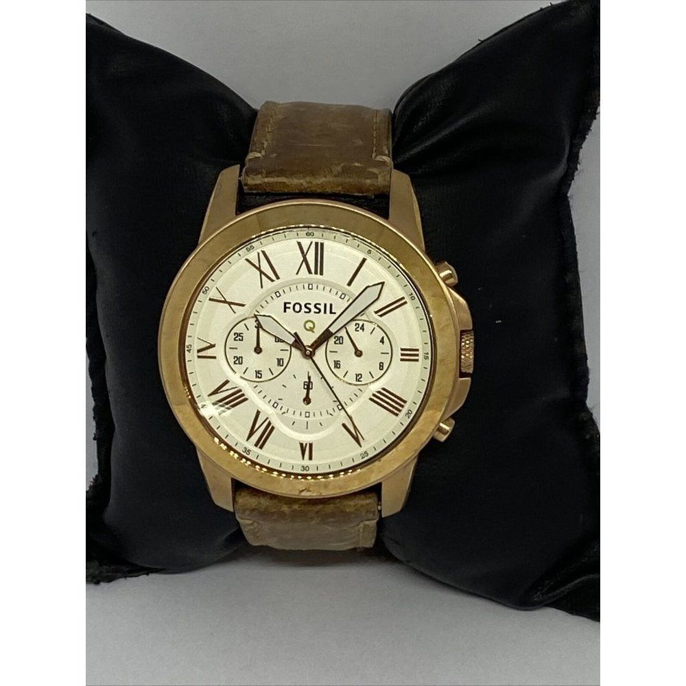 Fossil NDW1 Men's Brown Leather Analog Champignon